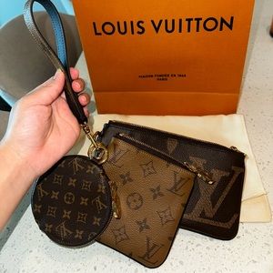Louis Vuitton Tri Pouch Purse Handbag Wallet